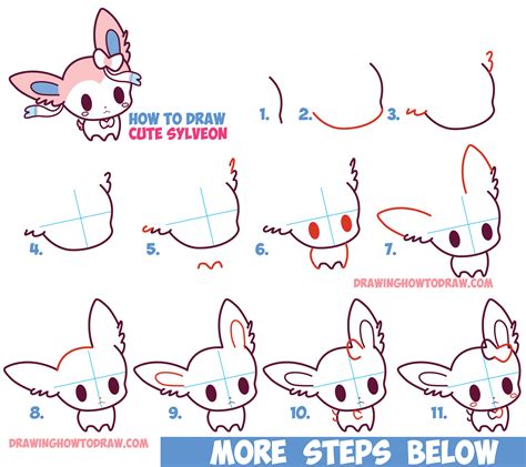 How to Draw Sylveon from Pokemon .
